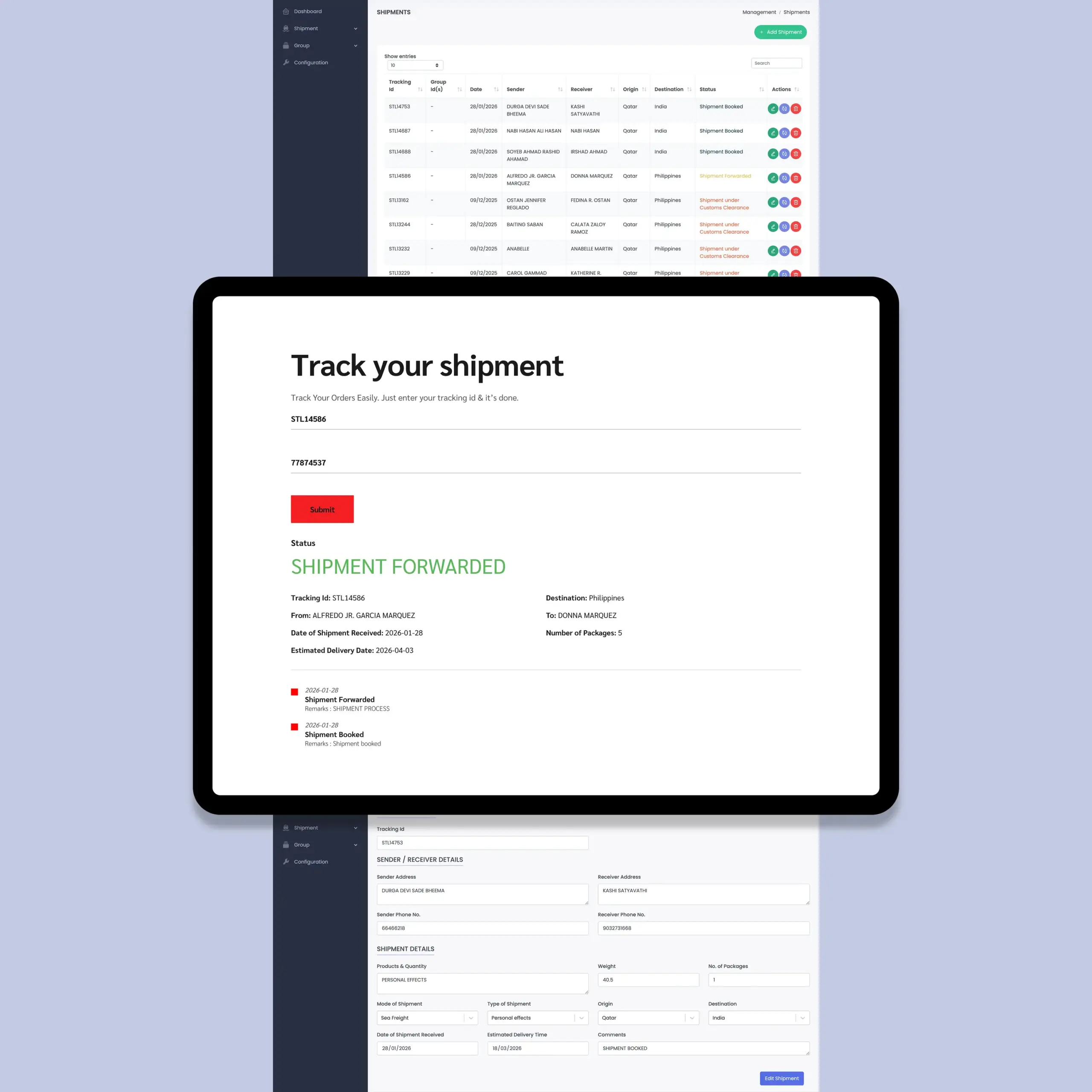 Shipment Management System